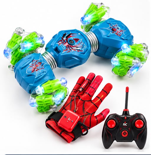 Double Knight Spider-Man Stunt Car – 360° RC