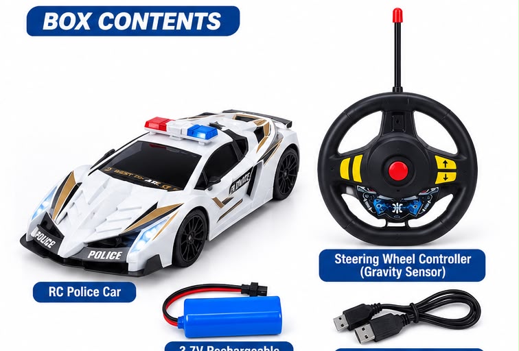 RC Police Car – 1:12 Scale