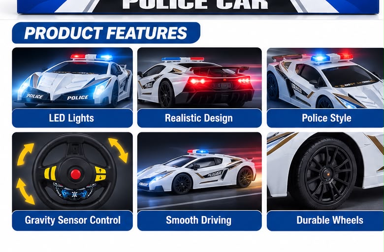 RC Police Car – 1:12 Scale