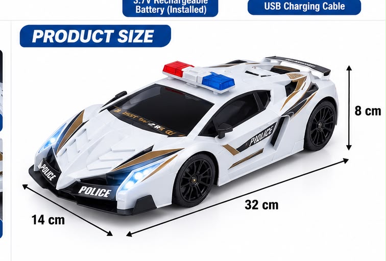 RC Police Car – 1:12 Scale