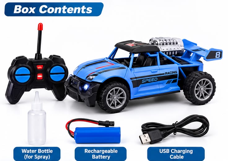 Speed X Off-Road RC Car – Spray & Stunt Function