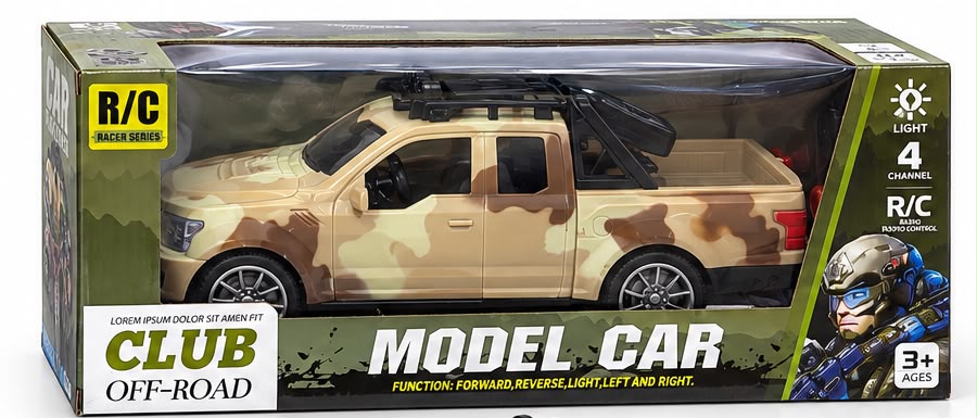 Club Off-Road Military Pickup – RC 4-Channel